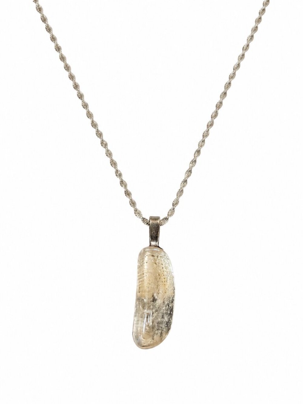 Handmade Smoky Quartz Pendant Necklace Sterling Silver Chain Minimalist Natural